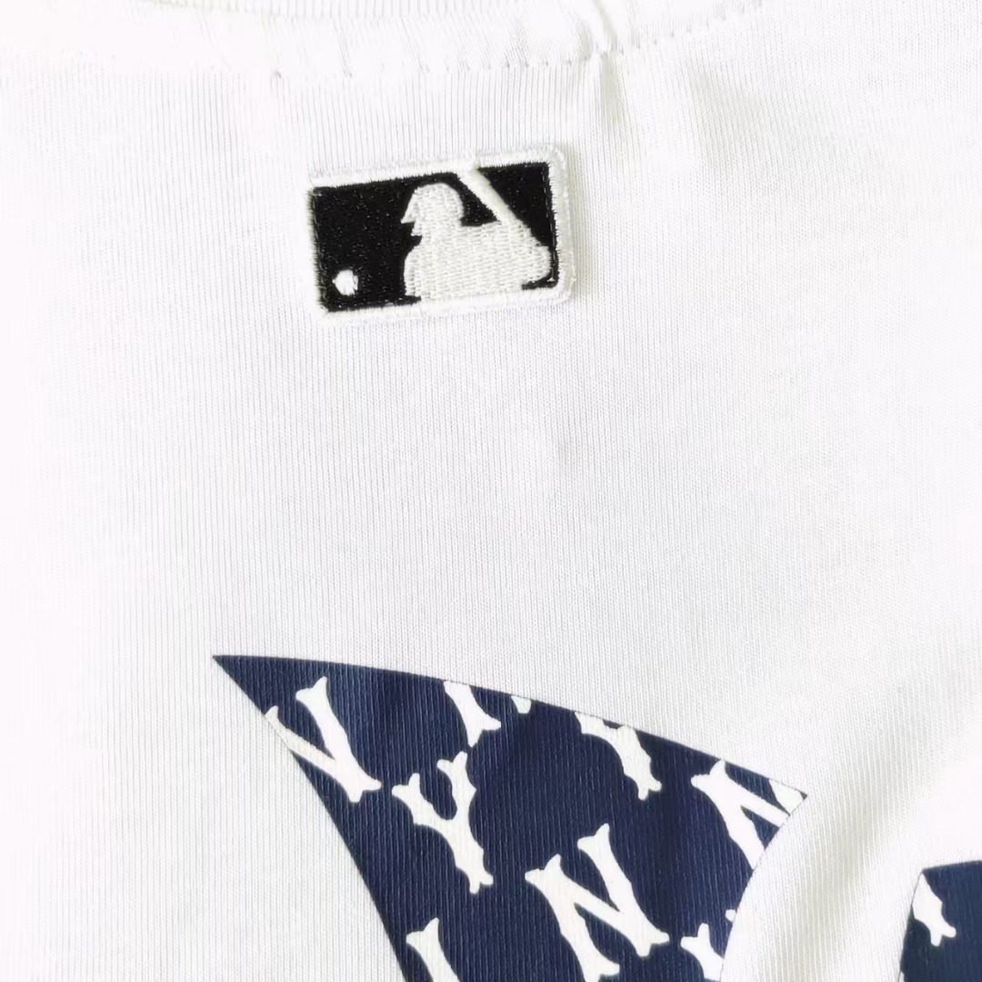 MLB 前后印花logo字母T恤
