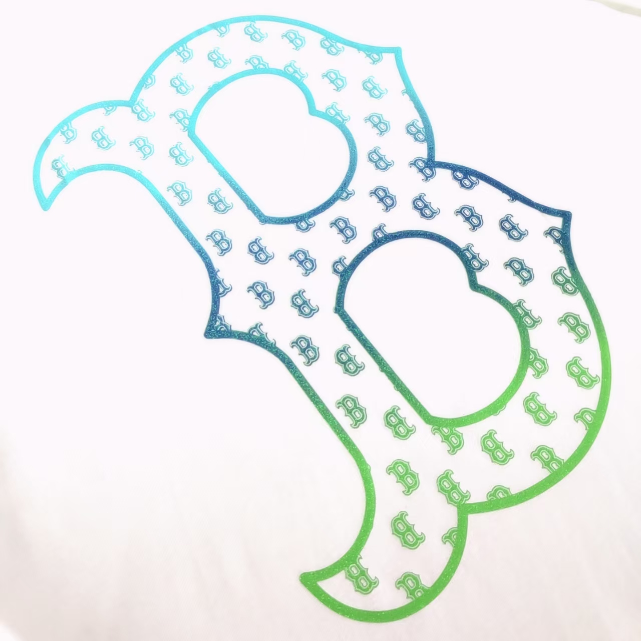 MLB 前后炫彩logo字母T恤 浅蓝
