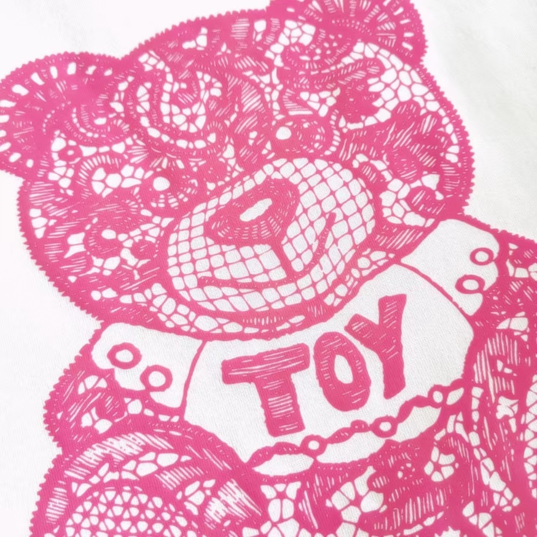 MOSCHINO/莫斯奇诺 粉红印花小熊短袖
