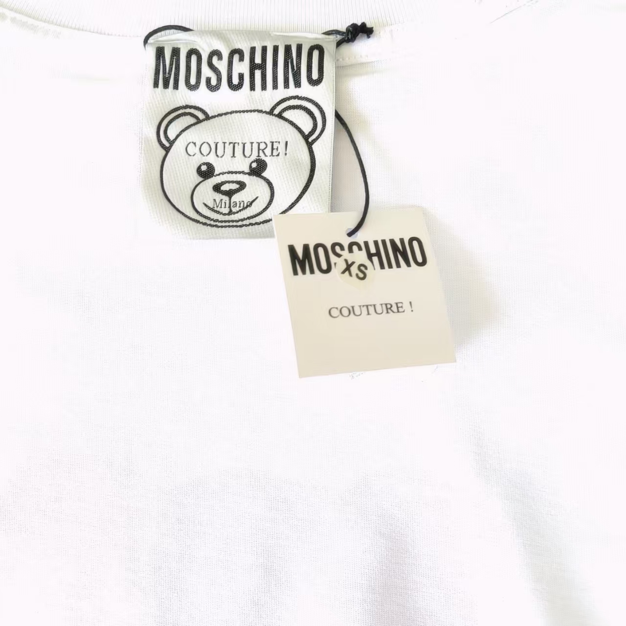 MOSCHINO/莫斯奇诺 粉红印花小熊短袖