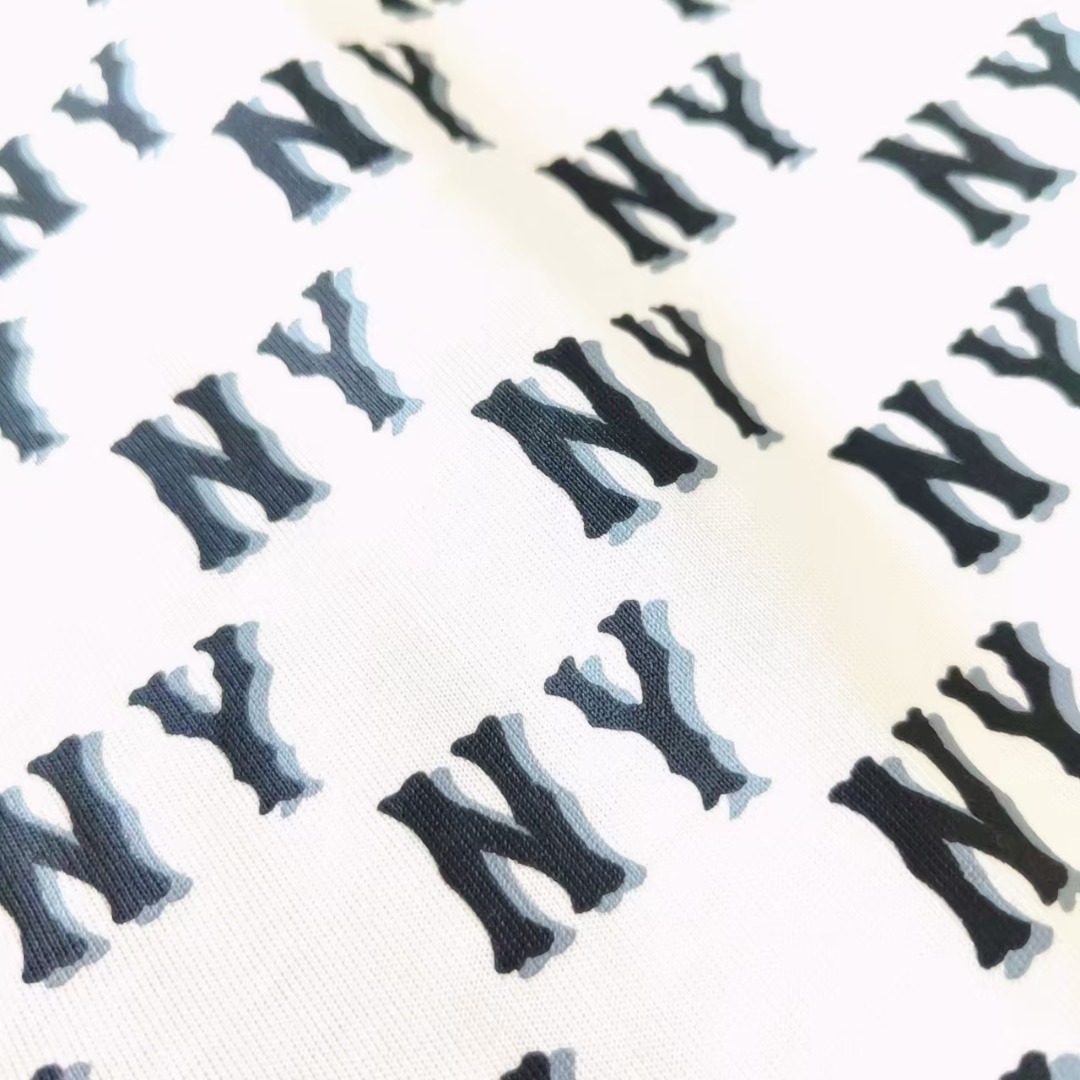 MLB 满印logo露脐短款T桖 黑色 杏色