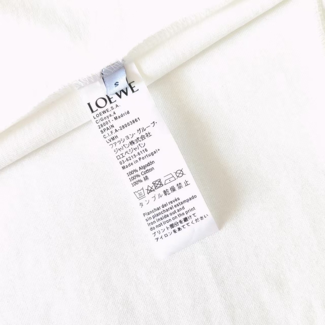 LOEWE/罗意威 涂鸦喜上枝头logo短袖T恤