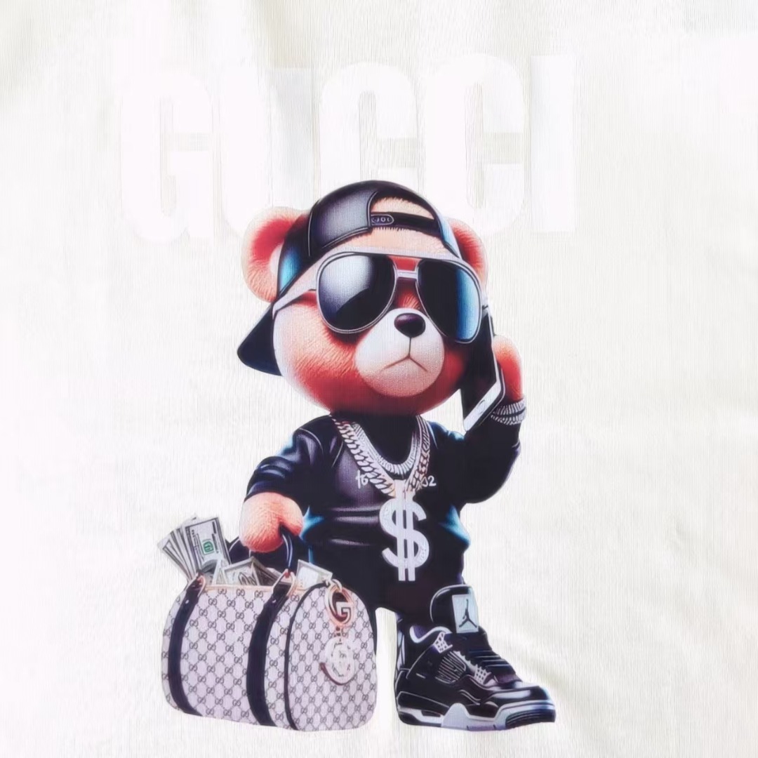 GUCCI 古驰 金钱大佬社会熊字母印花