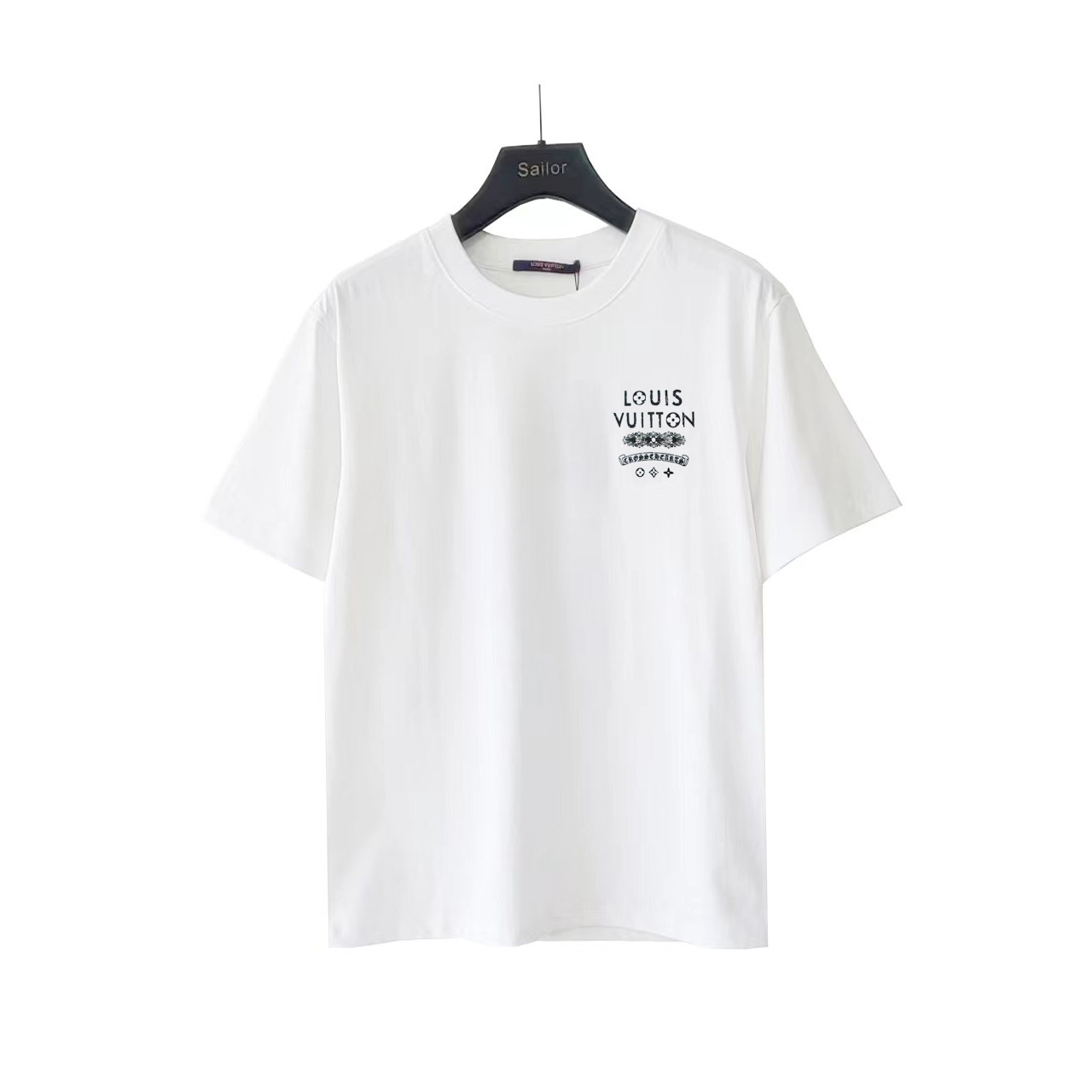 Louis Vuitton/路易威登 字母logo标识前后幅印花短袖