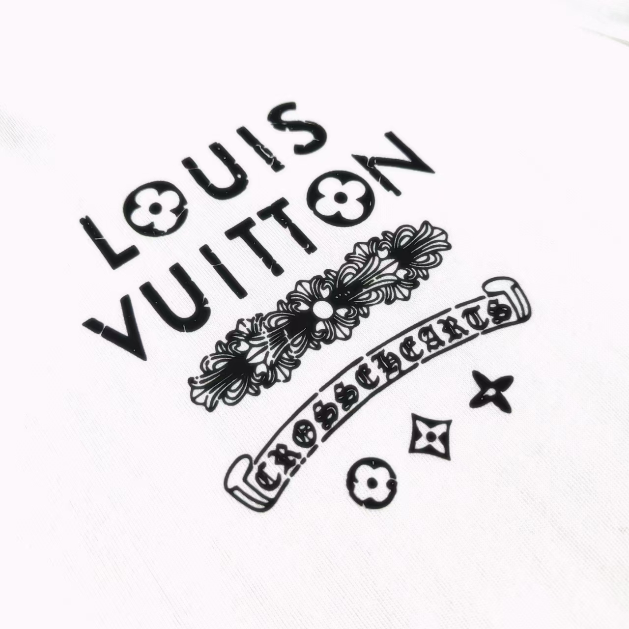 Louis Vuitton/路易威登 字母logo标识前后幅印花短袖
