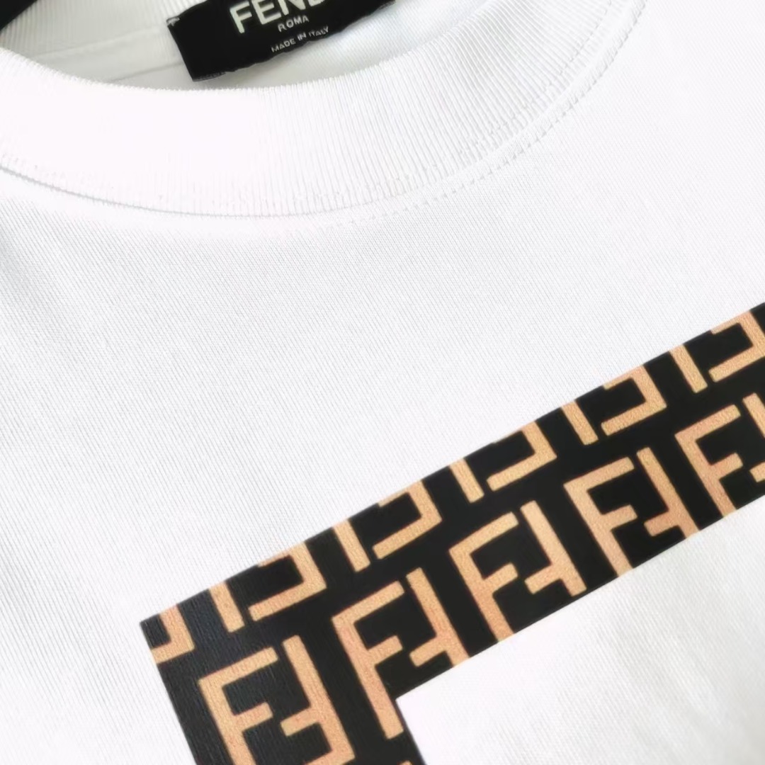 FENDI/芬迪 双FF公仔熊印花短袖