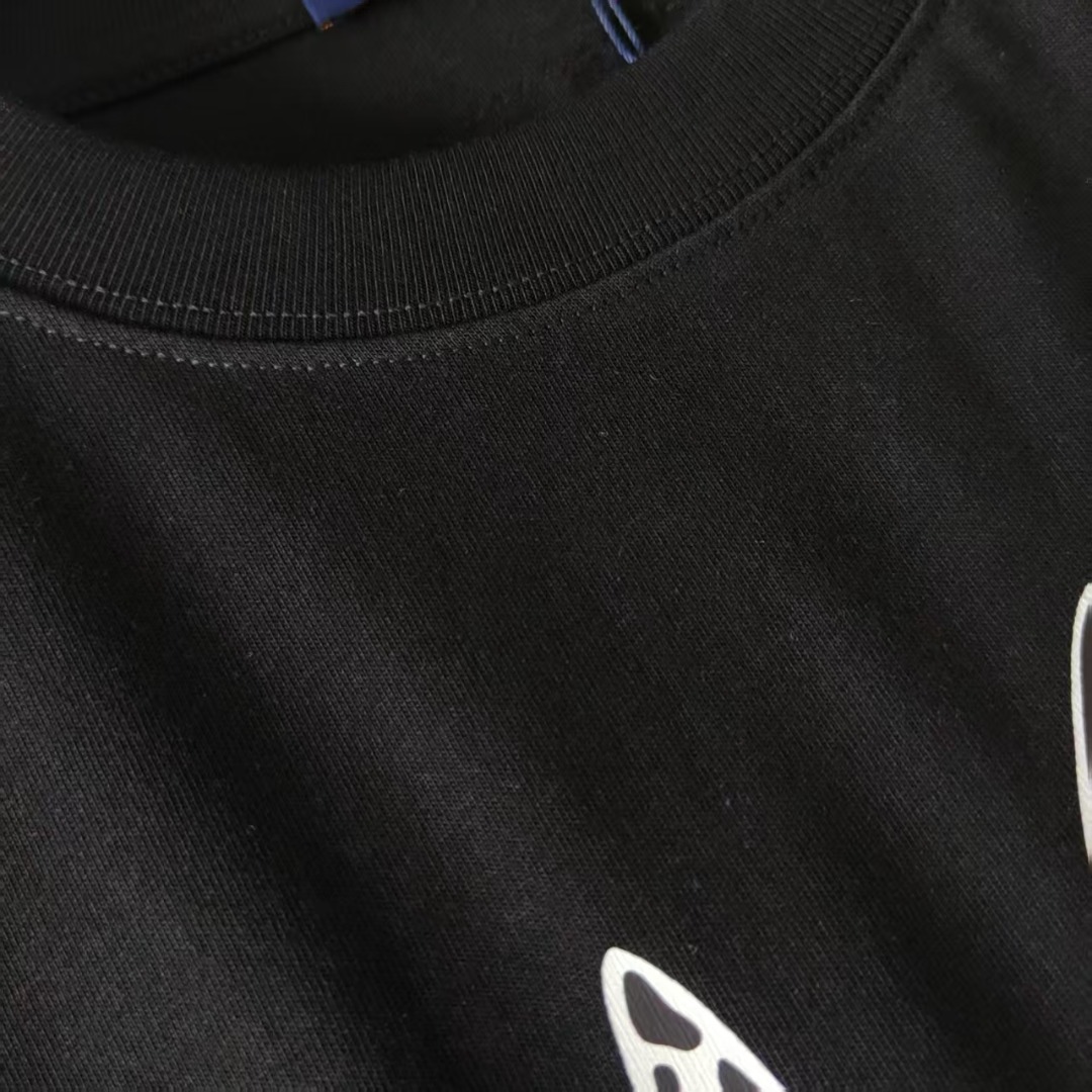 LouisVuitto/路易威登 小狗logo印花短袖T恤 黑色 白色