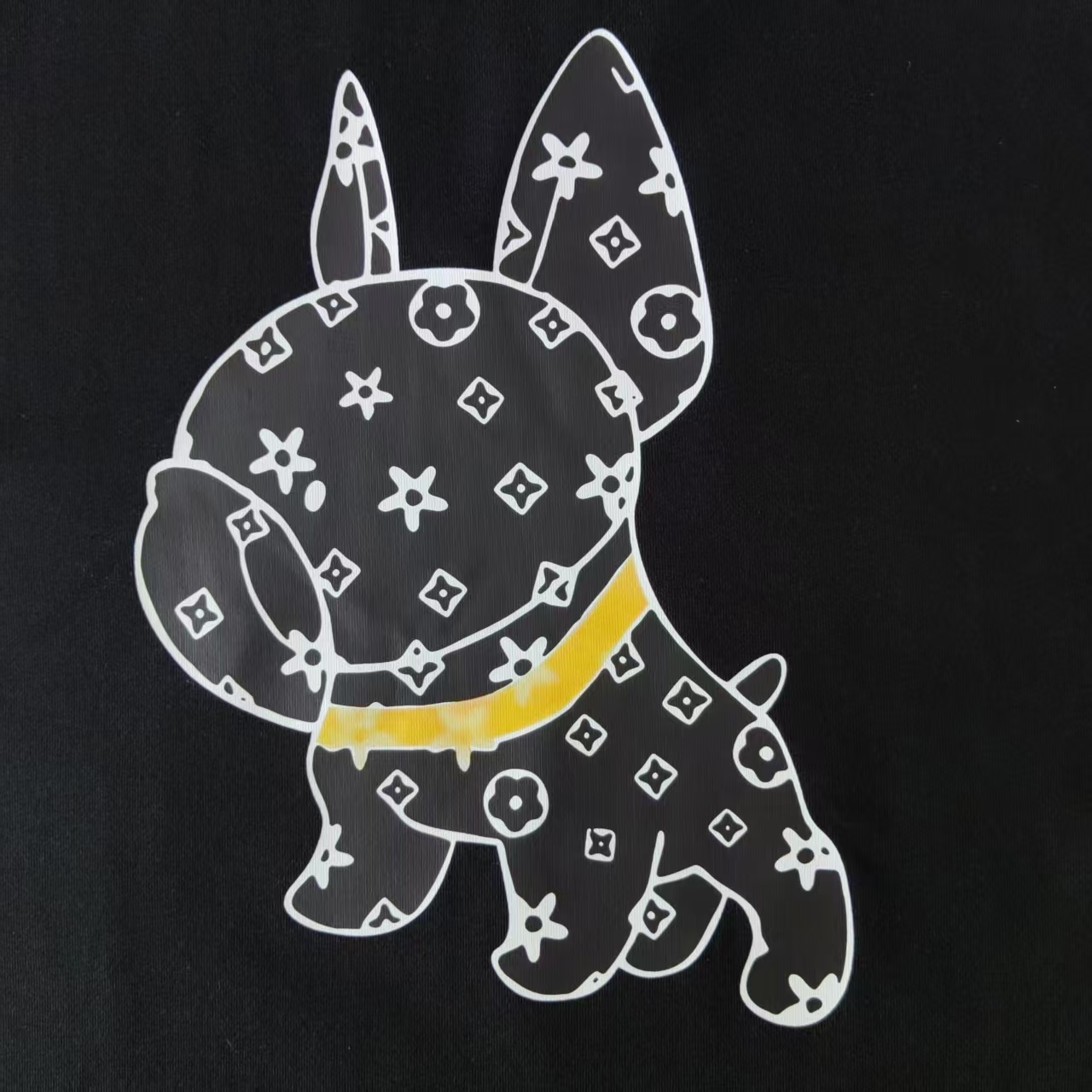 LouisVuitto/路易威登 小狗logo印花短袖T恤 黑色 白色