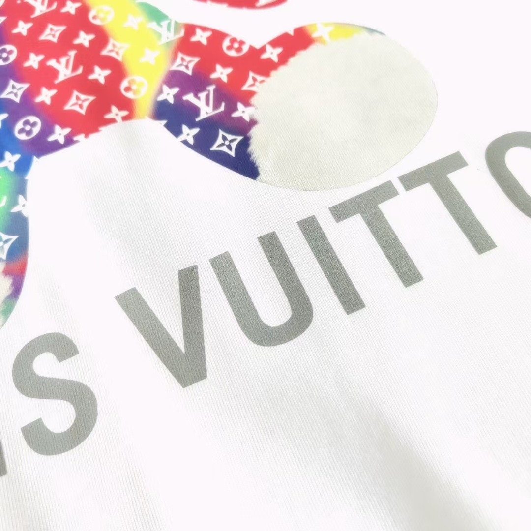 LouisVuitto/路易威登 炫彩小熊logo印花短袖T恤