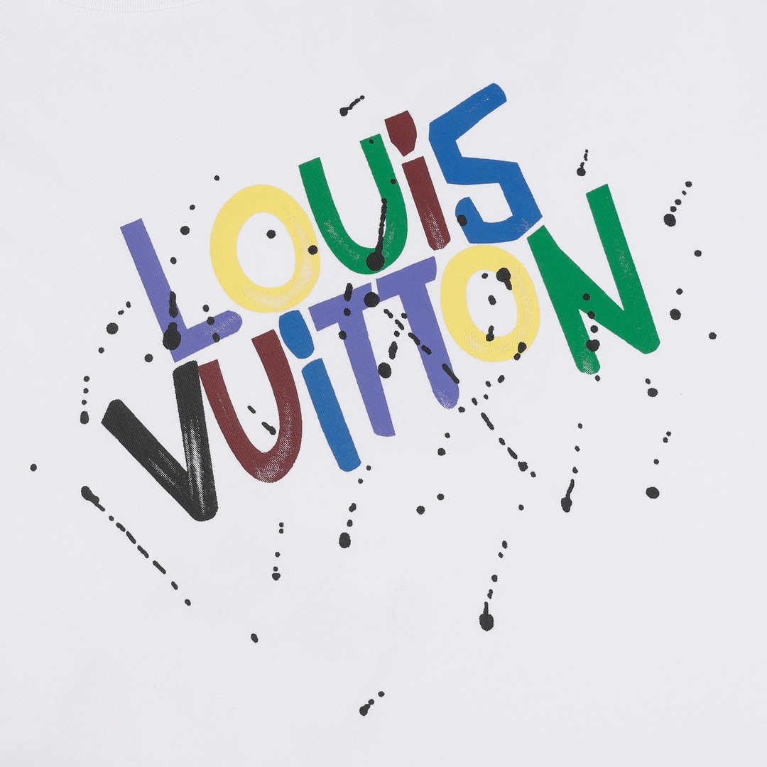 Louis Vuitton/路易威登彩虹字母印花短袖T恤
