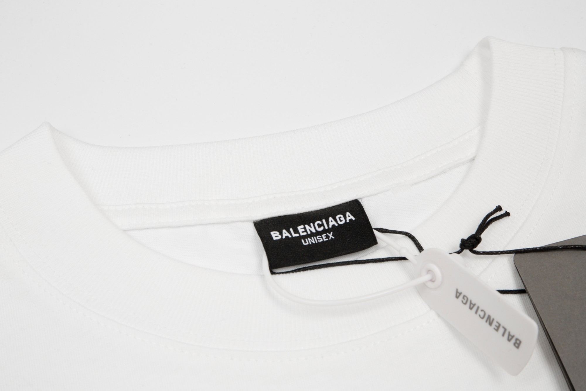 Balenciaga巴黎世家 春夏双B字母烫钻短袖T恤
