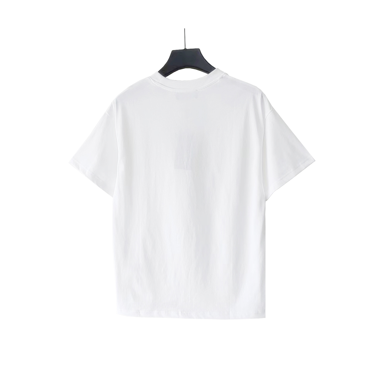 BALSENCIAGA巴黎世家彩色渐变小方格绣花短袖 白色 黑色