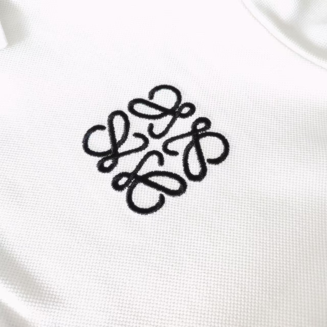 LOEWE/罗意威 刺绣logo拼色领袖POLO衫