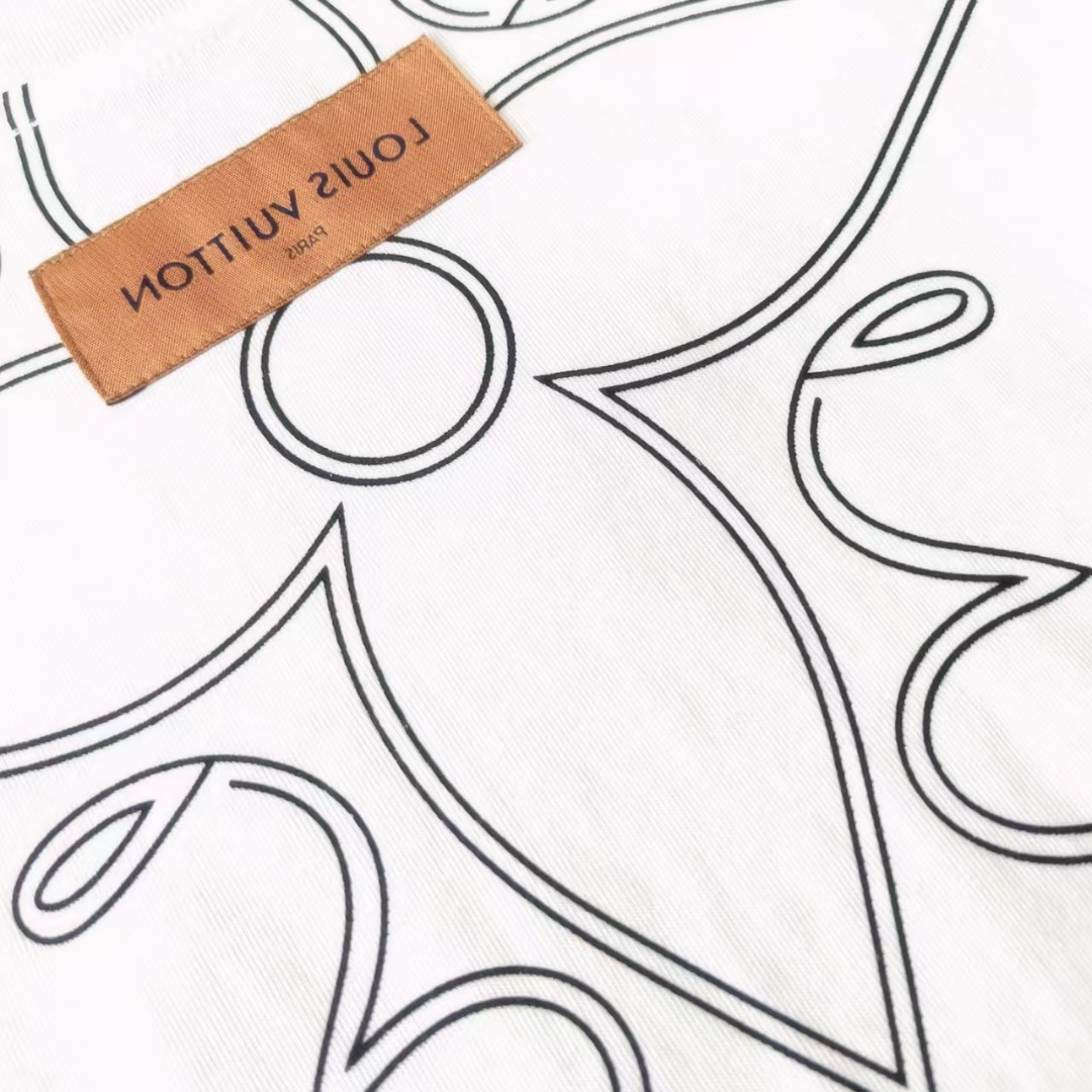 Louis vuitton/路易威登 靴线字母logo印花短袖T桖