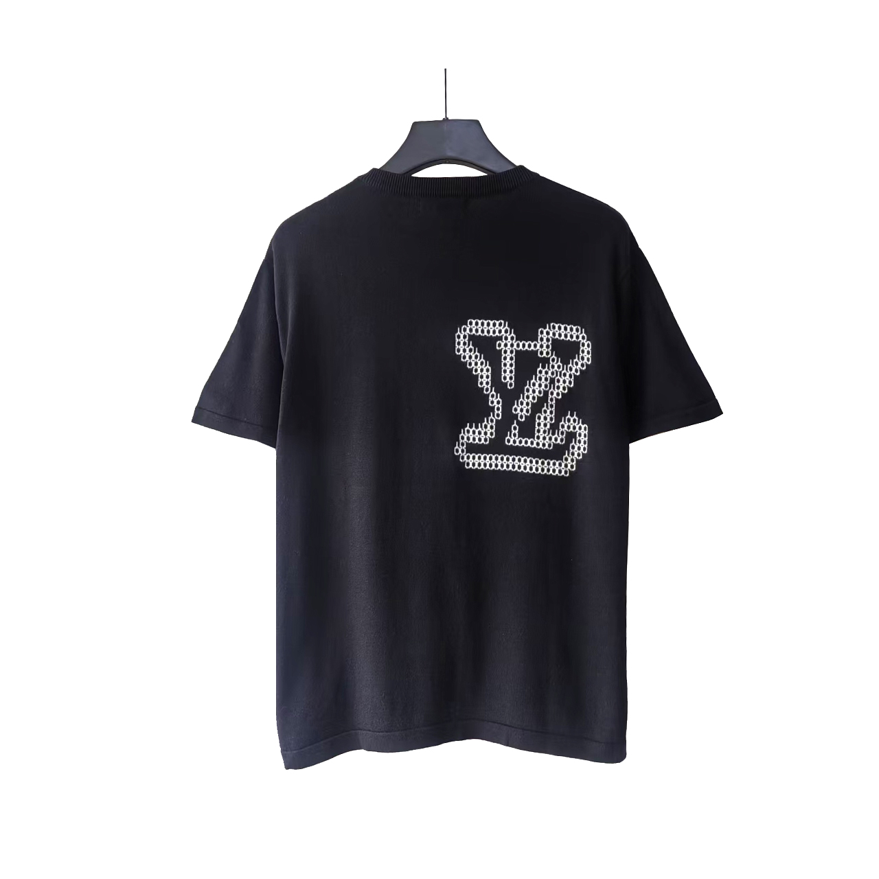 Louis vuitton/路易威登 经典大标识字母针织短袖 黑色 白色-Chinese UA Cheap High Quatity Brand Clothes Bags handbags Sneakers wholesale wholesaler seller from China Factory suppliers Fashion Clothing Shoes best Quality Beautiful Price Louis vuitton/路易威登 经典大标识字母针织短袖 黑色 白色