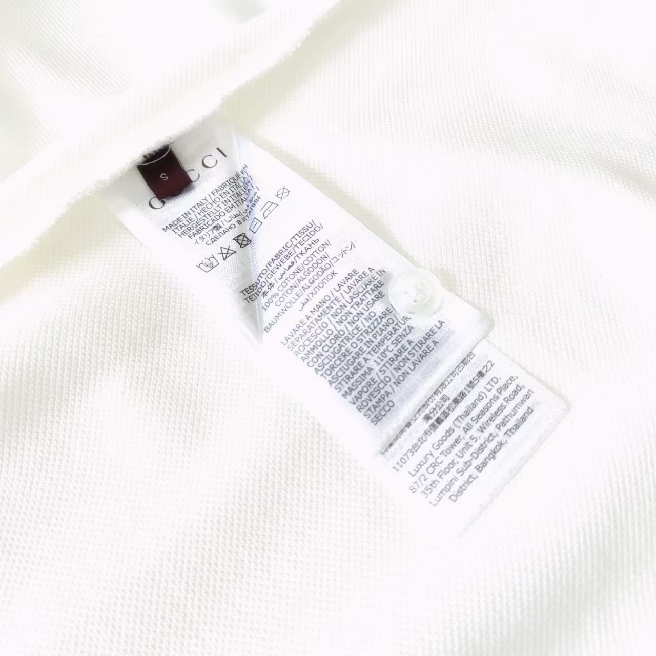 GUCCl/古驰 字母织带拼领双G字母logo衫 男女同款 休闲polo衫