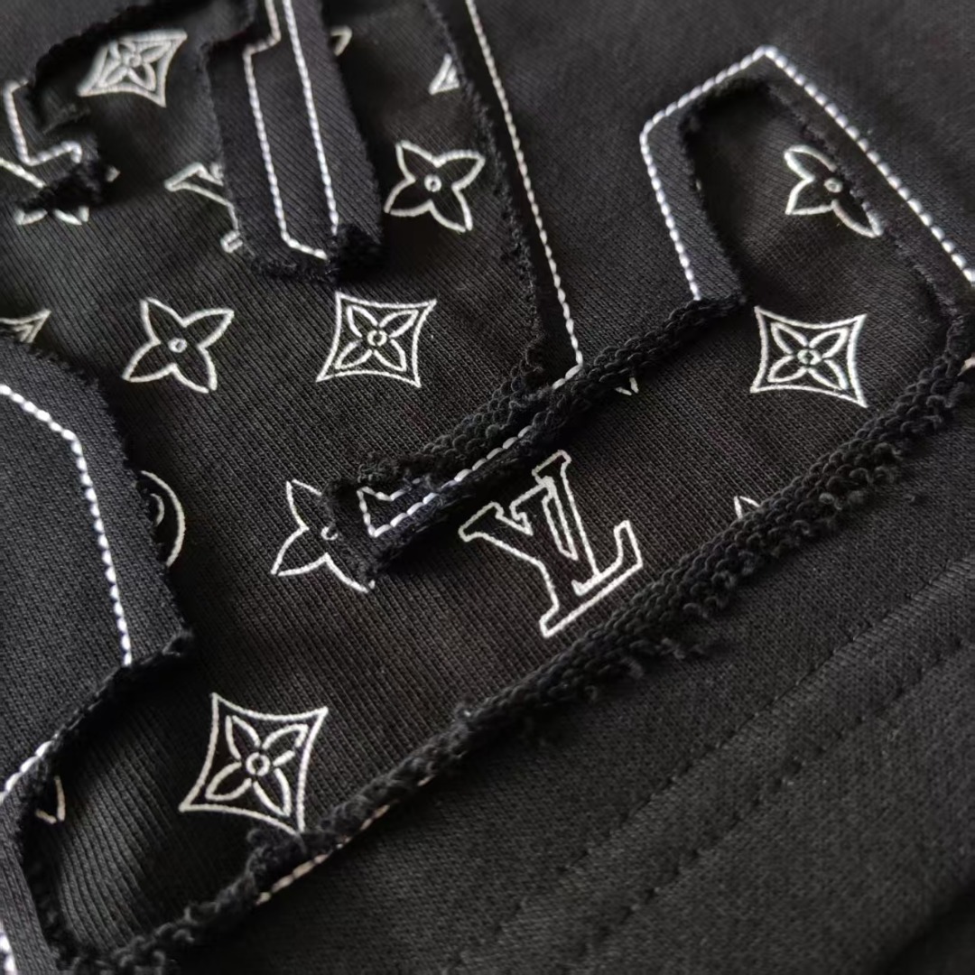 Louis Vuitton/路易威登 贴布字母logo休闲短裤 黑色