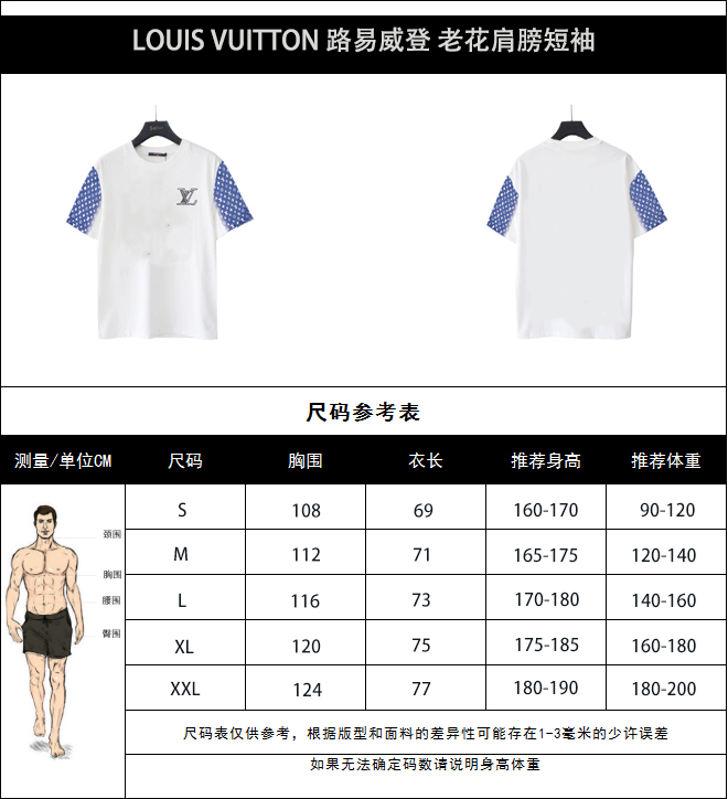 LOUIS VUITTON 路易威登 老花肩膀短袖