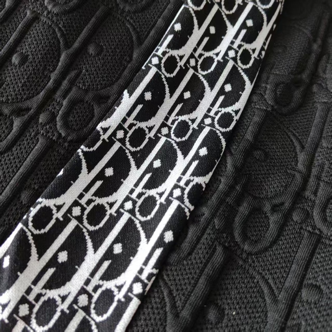 DIOR/迪奥 字母提花 织带拼接LoGO标识刺绣短裤 五分裤 白色 黑色