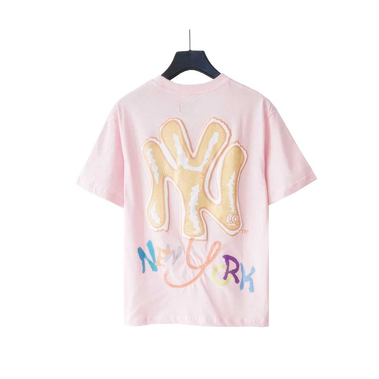 MLB 联名款 棕榈树落日浮雕短袖T桖奶油杏 粉色 蓝色