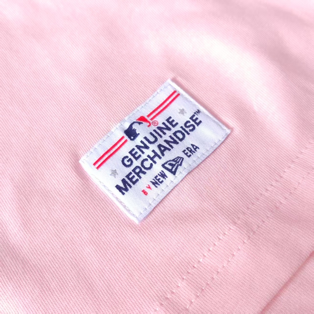 MLB 联名款 棕榈树落日浮雕短袖T桖奶油杏 粉色 蓝色