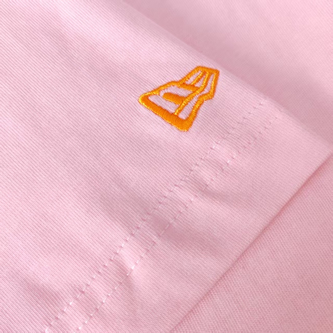 MLB 联名款 棕榈树落日浮雕短袖T桖奶油杏 粉色 蓝色