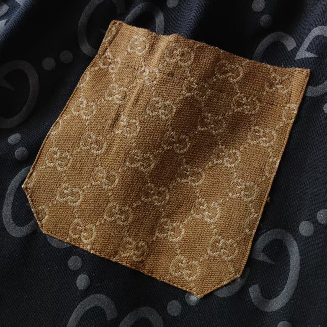 Gucci/古驰 满印双G字母印花短裤 五分裤 绿色 黑色-Chinese UA Cheap High Quatity Brand Clothes Bags handbags Sneakers wholesale wholesaler seller from China Factory suppliers Fashion Clothing Shoes best Quality Beautiful Price Gucci/古驰 满印双G字母印花短裤 五分裤 绿色 黑色