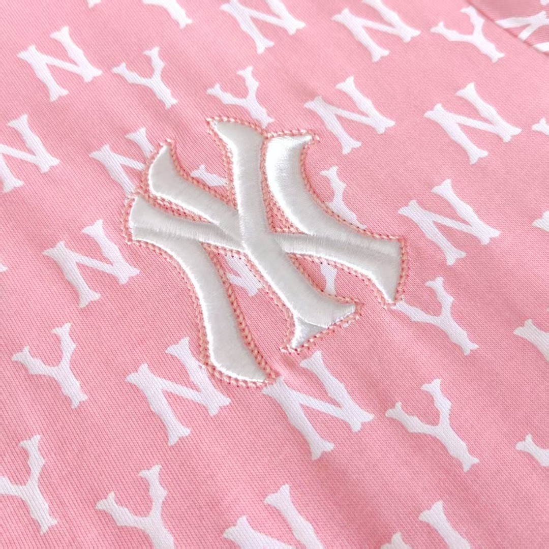 MLB 绣制小标满印字母短袖T桖 黑色 卡其 杏色 藏青 粉色-Chinese UA Cheap High Quatity Brand Clothes Bags handbags Sneakers wholesale wholesaler seller from China Factory suppliers Fashion Clothing Shoes best Quality Beautiful Price MLB 绣制小标满印字母短袖T桖 黑色 卡其 杏色 藏青 粉色