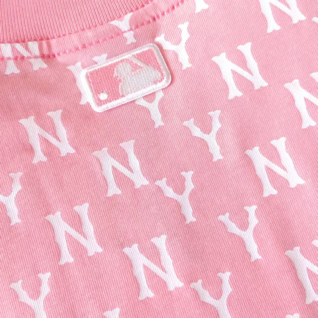 MLB 绣制小标满印字母短袖T桖 黑色 卡其 杏色 藏青 粉色-Chinese UA Cheap High Quatity Brand Clothes Bags handbags Sneakers wholesale wholesaler seller from China Factory suppliers Fashion Clothing Shoes best Quality Beautiful Price MLB 绣制小标满印字母短袖T桖 黑色 卡其 杏色 藏青 粉色