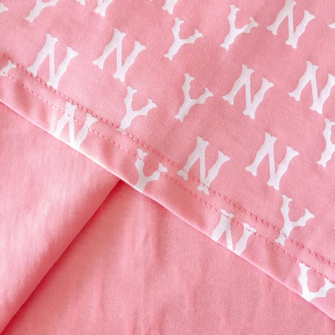 MLB 绣制小标满印字母短袖T桖 黑色 卡其 杏色 藏青 粉色-Chinese UA Cheap High Quatity Brand Clothes Bags handbags Sneakers wholesale wholesaler seller from China Factory suppliers Fashion Clothing Shoes best Quality Beautiful Price MLB 绣制小标满印字母短袖T桖 黑色 卡其 杏色 藏青 粉色