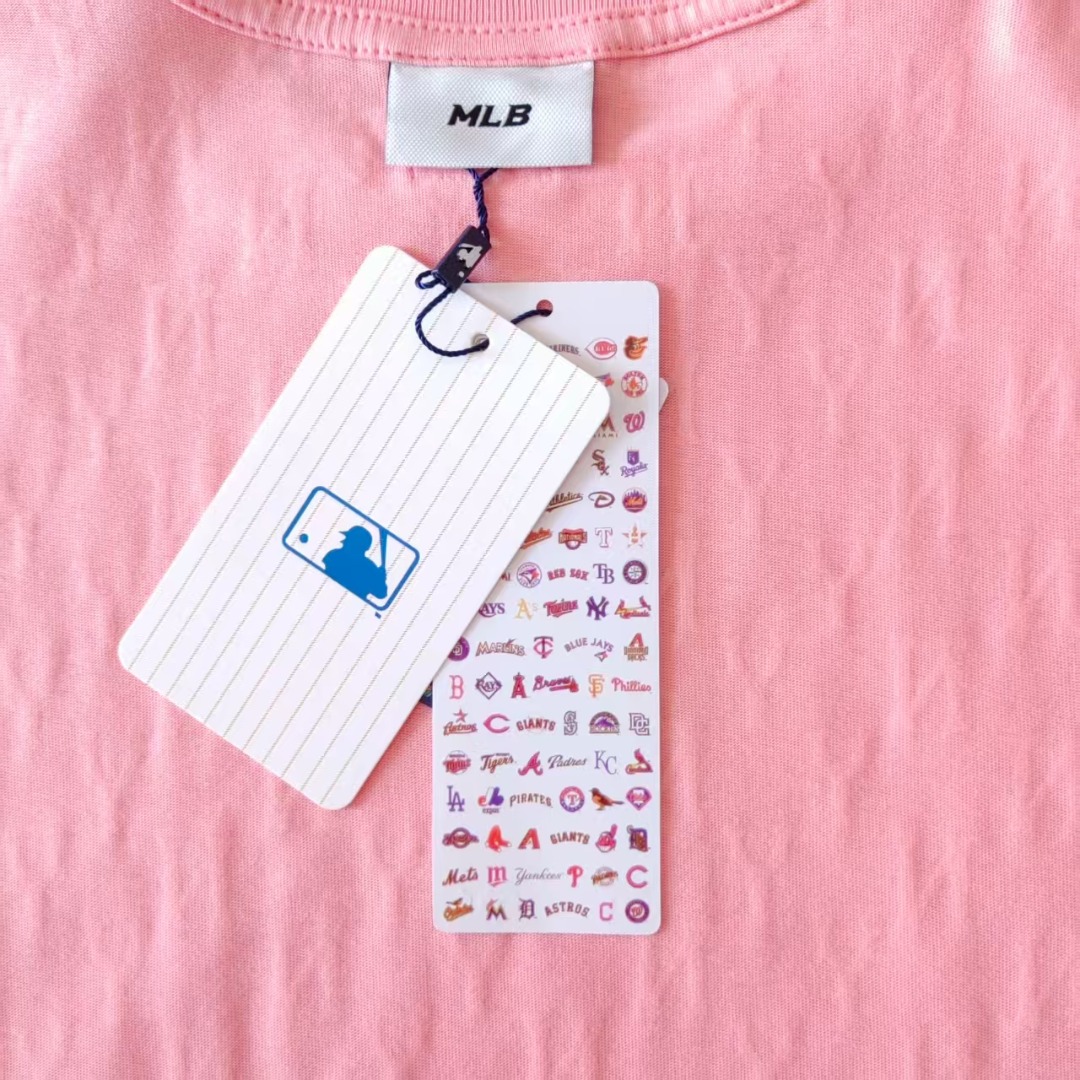 MLB 绣制小标满印字母短袖T桖 黑色 卡其 杏色 藏青 粉色-Chinese UA Cheap High Quatity Brand Clothes Bags handbags Sneakers wholesale wholesaler seller from China Factory suppliers Fashion Clothing Shoes best Quality Beautiful Price MLB 绣制小标满印字母短袖T桖 黑色 卡其 杏色 藏青 粉色