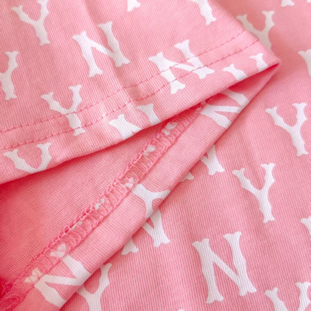 MLB 绣制小标满印字母短袖T桖 黑色 卡其 杏色 藏青 粉色-Chinese UA Cheap High Quatity Brand Clothes Bags handbags Sneakers wholesale wholesaler seller from China Factory suppliers Fashion Clothing Shoes best Quality Beautiful Price MLB 绣制小标满印字母短袖T桖 黑色 卡其 杏色 藏青 粉色