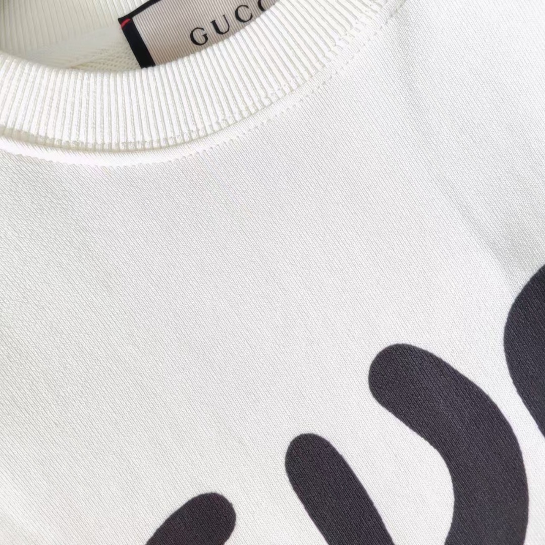 Gucci/古驰 卡通趣味偷吃鱼的猫圆领卫衣