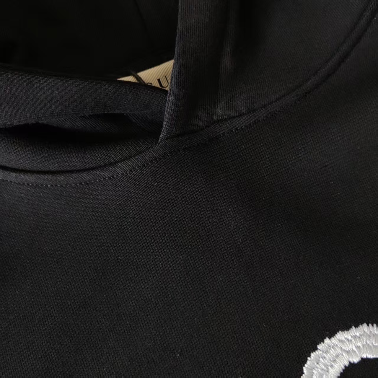 Gucci /古驰 刺绣logo连帽卫衣 黑色
