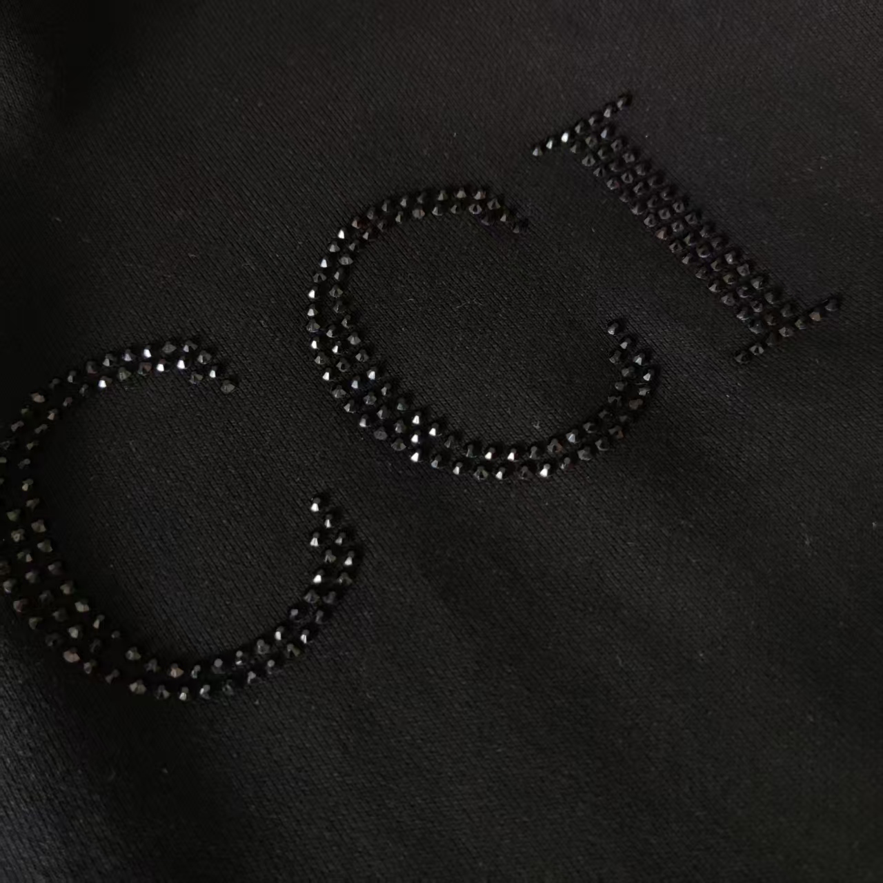 Gucci /古驰 镶钻logo连帽卫衣 黑色