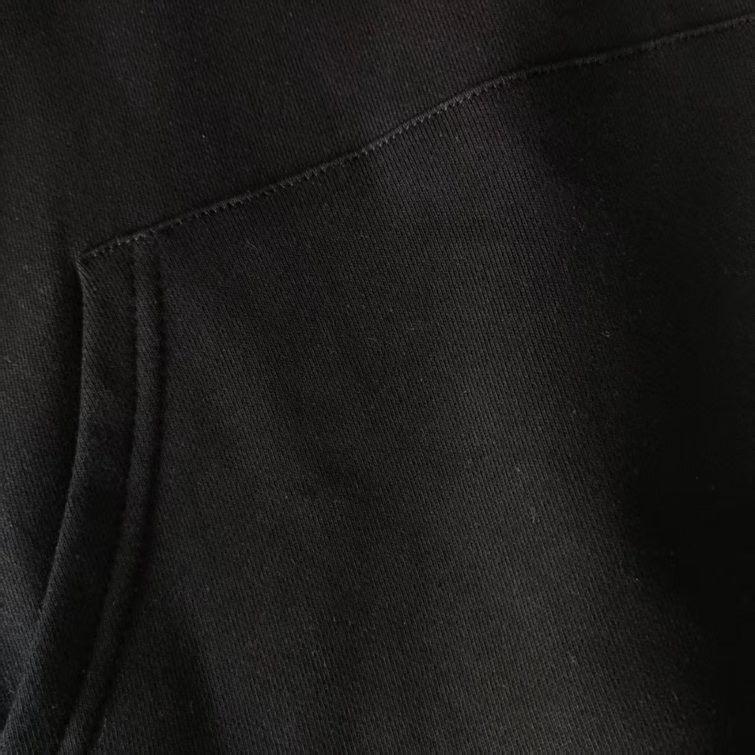 Gucci /古驰 镶钻logo连帽卫衣 黑色
