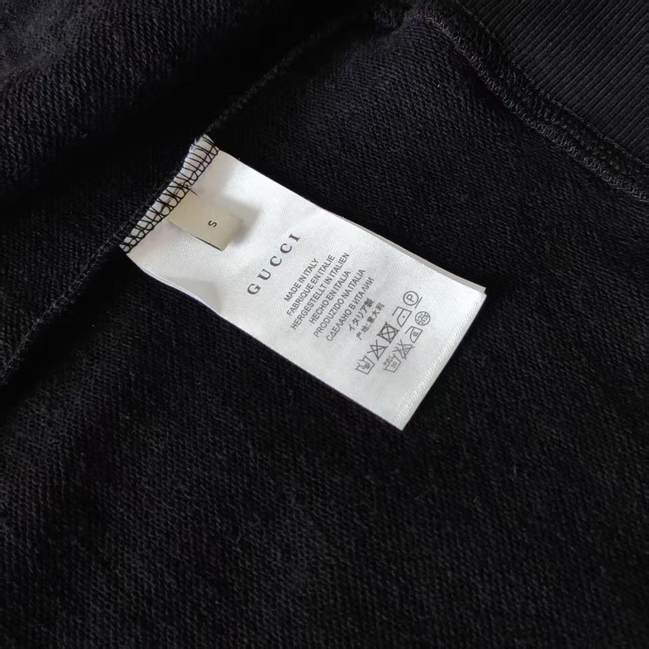 Gucci /古驰 镶钻logo连帽卫衣 黑色