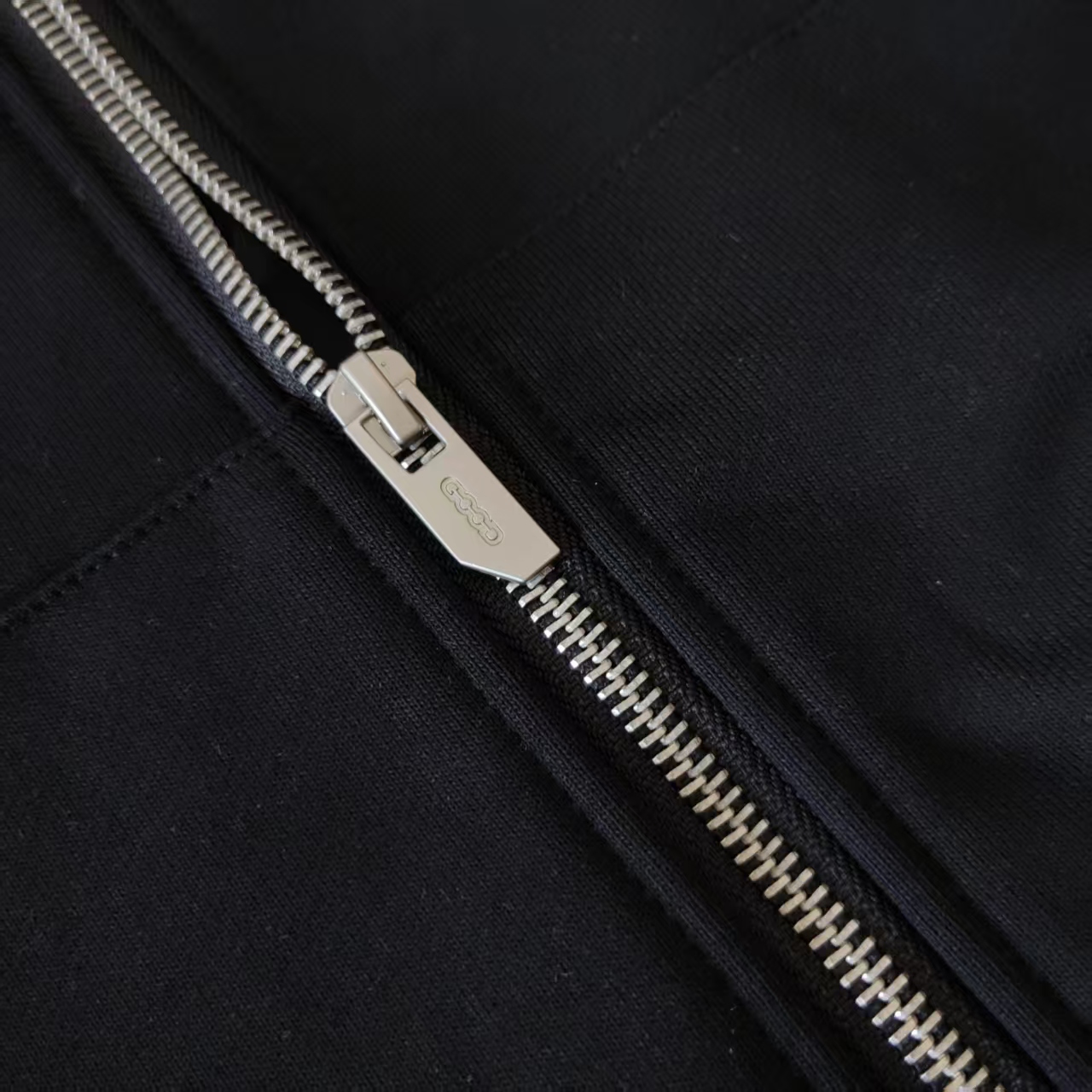 GB-GOODBRAND 糖果刺绣泼墨开衫连帽卫衣 黑色 白色