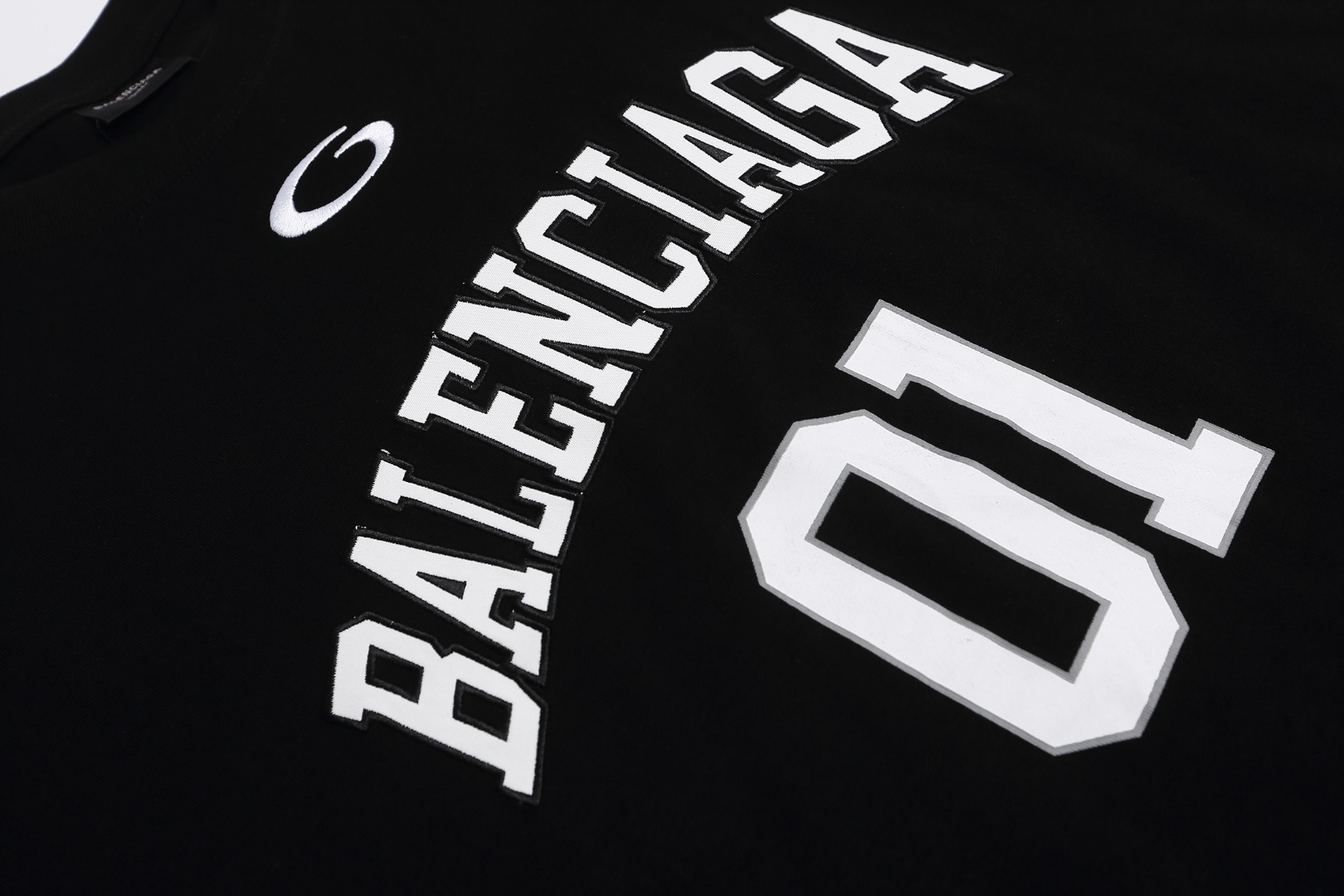 BALENCIAGA/巴黎世家篮球复古10号情侣休闲圆领长袖 白色 黑色