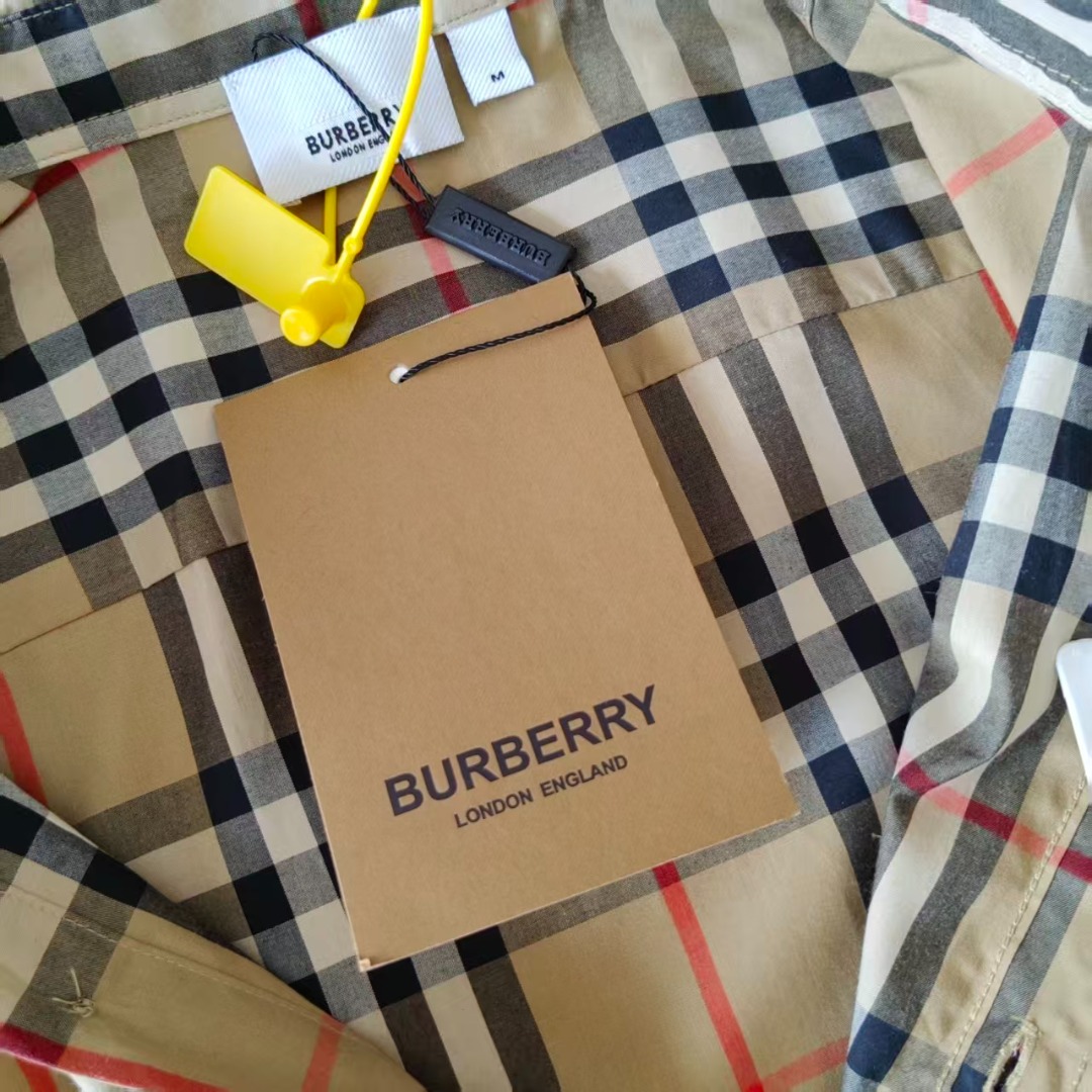 BURBERRY/巴宝莉 经典红线款长袖衬衫 B家色织条纹面料