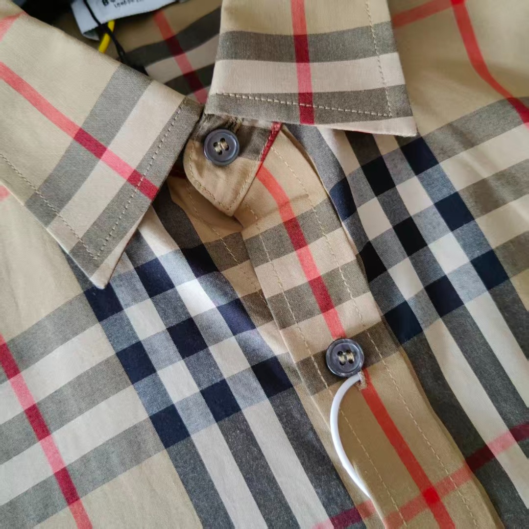 BURBERRY/巴宝莉 经典红线款长袖衬衫 B家色织条纹面料