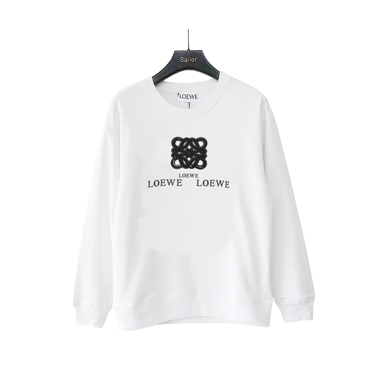 LOEWE/罗意威立体LOGO字母硅胶毛圈圆领卫衣