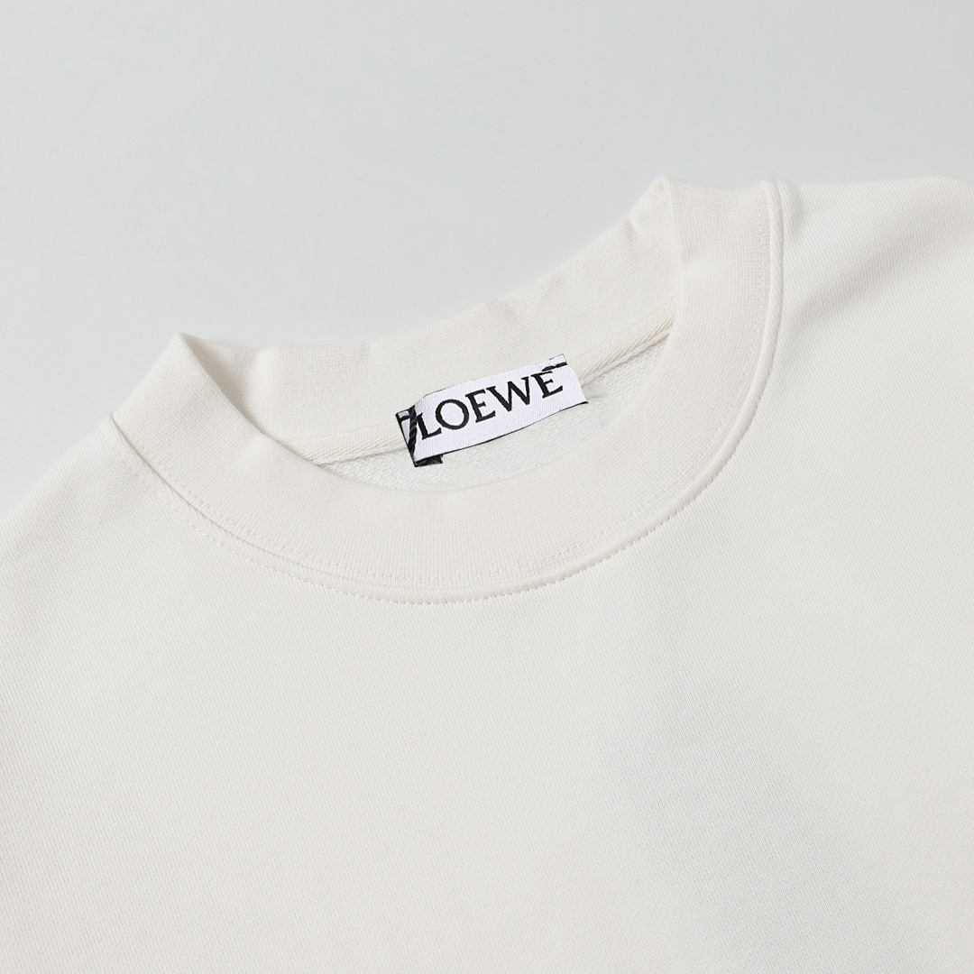 LOEWE/罗意威立体LOGO字母硅胶毛圈圆领卫衣