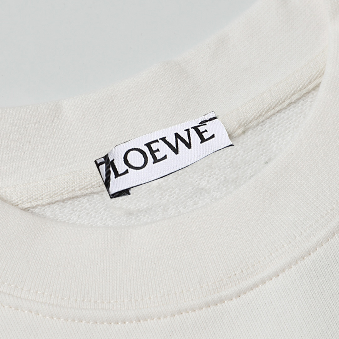LOEWE/罗意威立体LOGO字母硅胶毛圈圆领卫衣