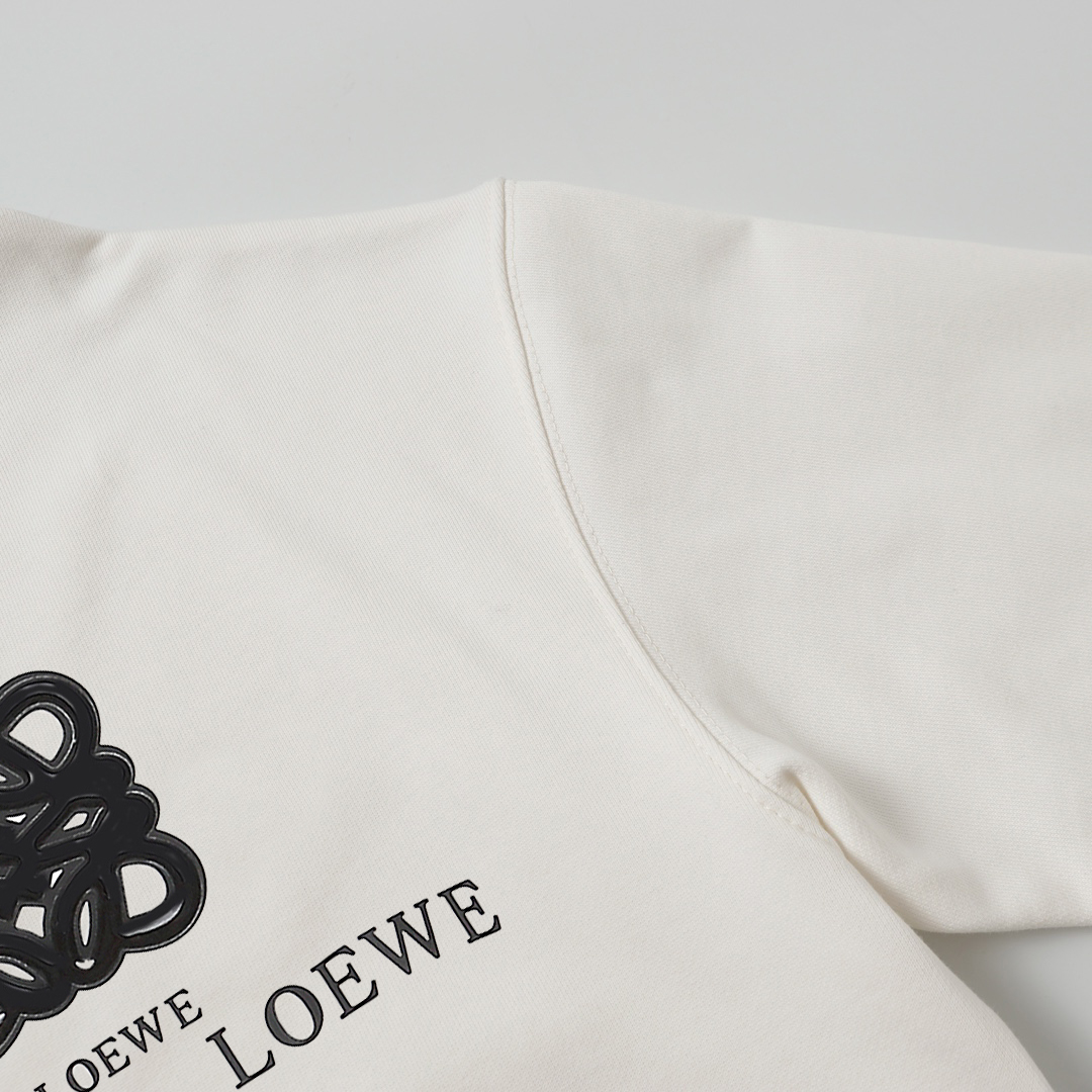 LOEWE/罗意威立体LOGO字母硅胶毛圈圆领卫衣