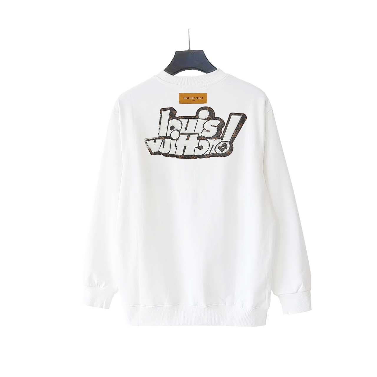Louis Vuitton/路易威登 23Fw 皮标logo圆领卫衣