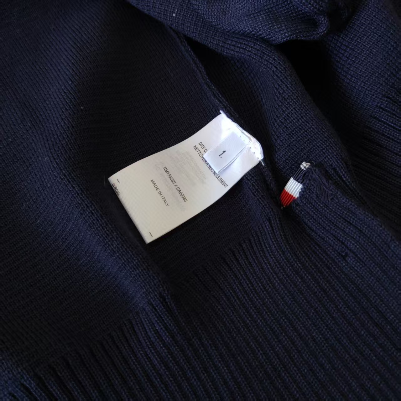 THOM BROWNE/汤姆布朗 蛇年限定金属蛇五扣金属铜扣毛衣情侣款开衫 藏青色