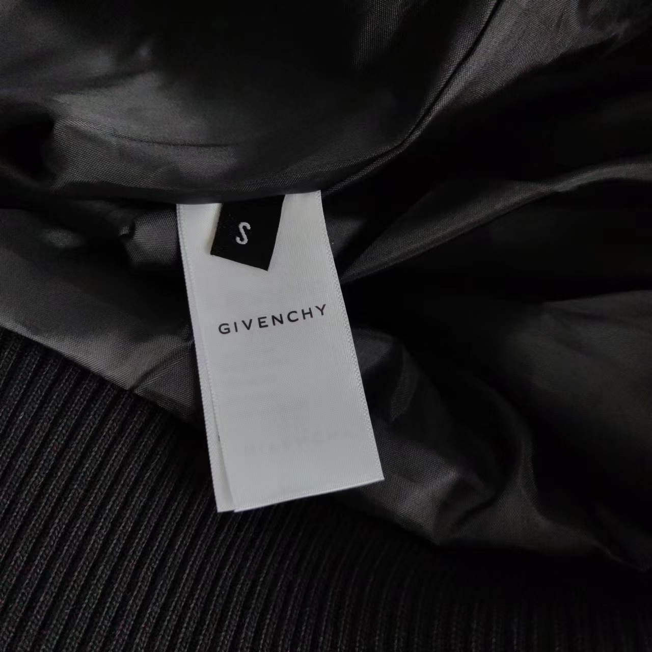 细节图 Givenchy/纪梵希 经典刺绣字母皮袖拼接羊毛呢棒球服夹克