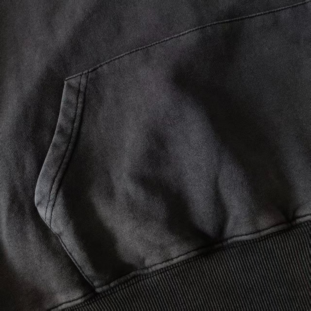 Gucci/古驰 刺绣logo重水洗做旧卫衣