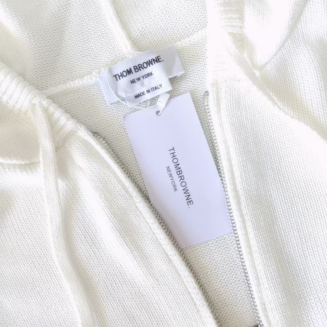 THOM BROWNE 汤姆布朗 TB四条杠后背帆船图案拉链毛衣 藏青色/灰色/白色/卡其/黑色